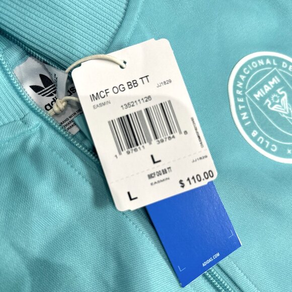 Adidas Originals Aqua MLS Inter Miami CF 24’ Full-Zip Jacket Men’s Large JJ1829 - Picture 14 of 15